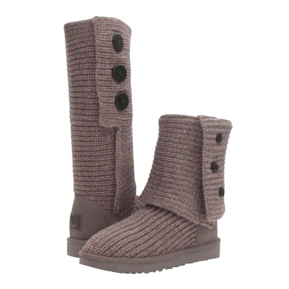 UGG Classic Cardy Knit Winter Boots Size 6 - Picture 1 of 9